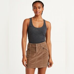 Athleta Skirt Tan Brushed-Velvet 2